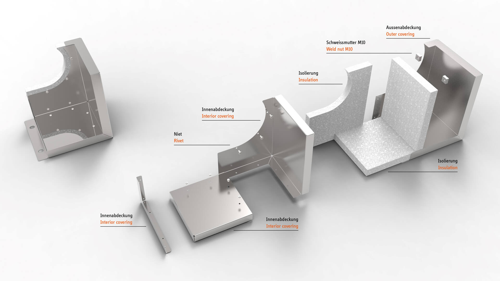 Diagram shows structure of a tmax insulating cladding