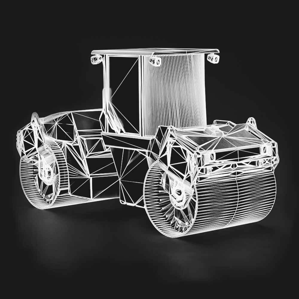 Grid graphic of a rolling machine