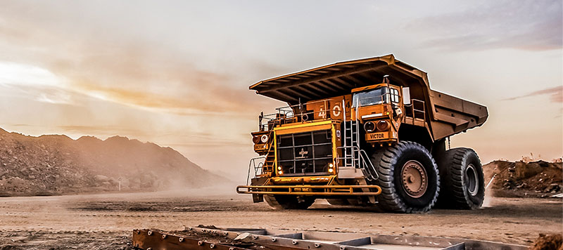 Decorative image for the theme of mining vehicles